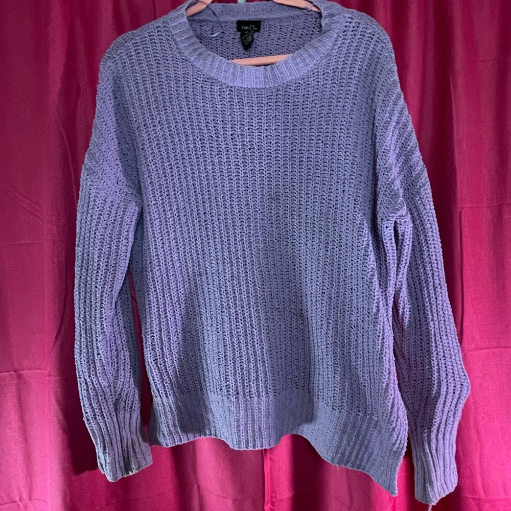 Cute lavender knitted sweater. Size women’s extra small.